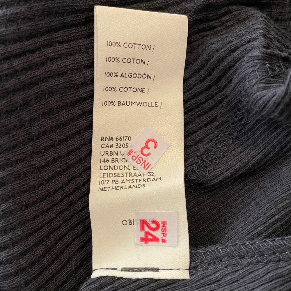 NWT FREE PEOPLE SANTA CLARA BOHO WESTERN COTTON THERMAL WAFFLE BLACK SMALL - Picture 8 of 11
